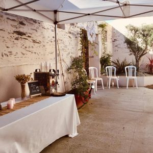 Vue du patio en mode évènement famille